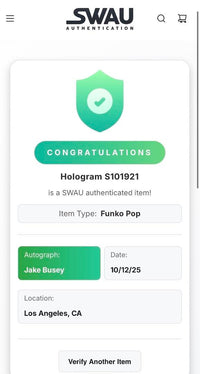 Jake Busey signed "Murray" Funko #1543 (Stranger Things) - SWAU COA