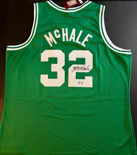 Kevin McHale Signed Mitchell & Ness Celtics Green Jersey - Beckett COA