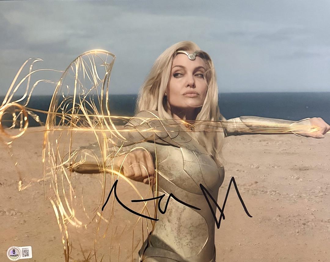 Angelina Jolie Signed 11x14 Photo as Thena (Eternals) - Beckett COA
