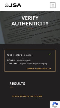 Molly Ringwald signed "Andie Walsh" Funko #1720 (Pretty in Pink) - JSA COA