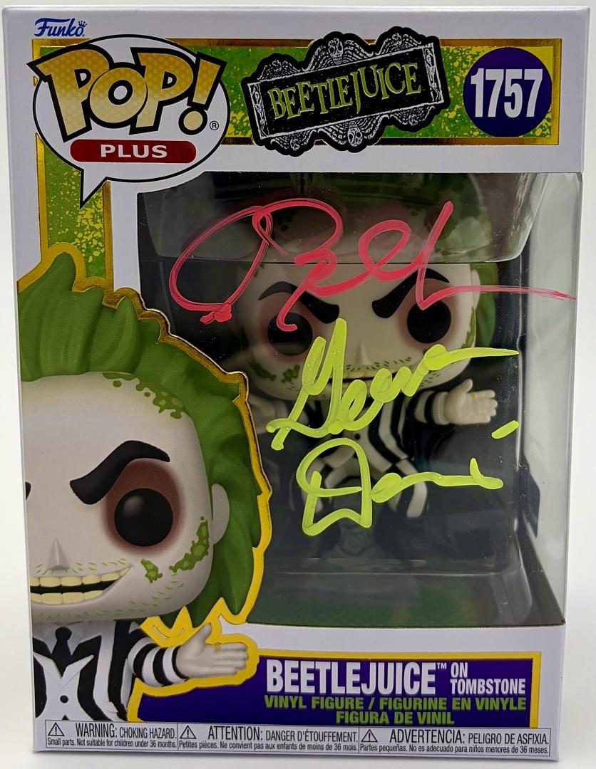 Alec Baldwin and Geena Davis signed Funko #1757 (Beetlejuice) - OC Celebrity Marketing *RARE*
