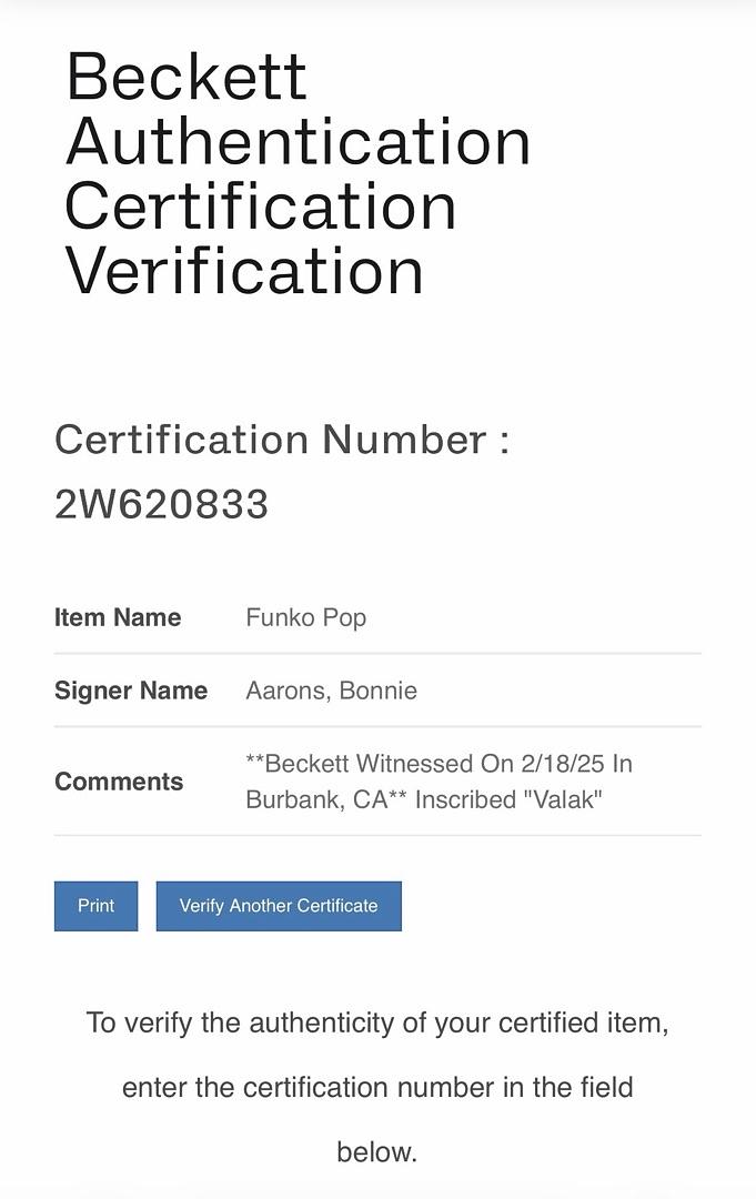Bonnie Aarons Signed Funko Pop #1710 (The Nun)  - Beckett COA