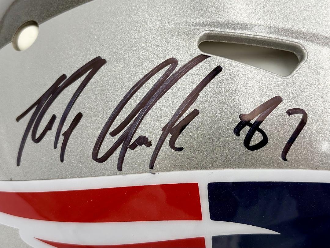 Tom Brady & Rob Gronkowski New England Patriots & Tampa Bay Buccaneers Autographed Half & Half Riddell Speed Authentic Helmet - Fanatics COA