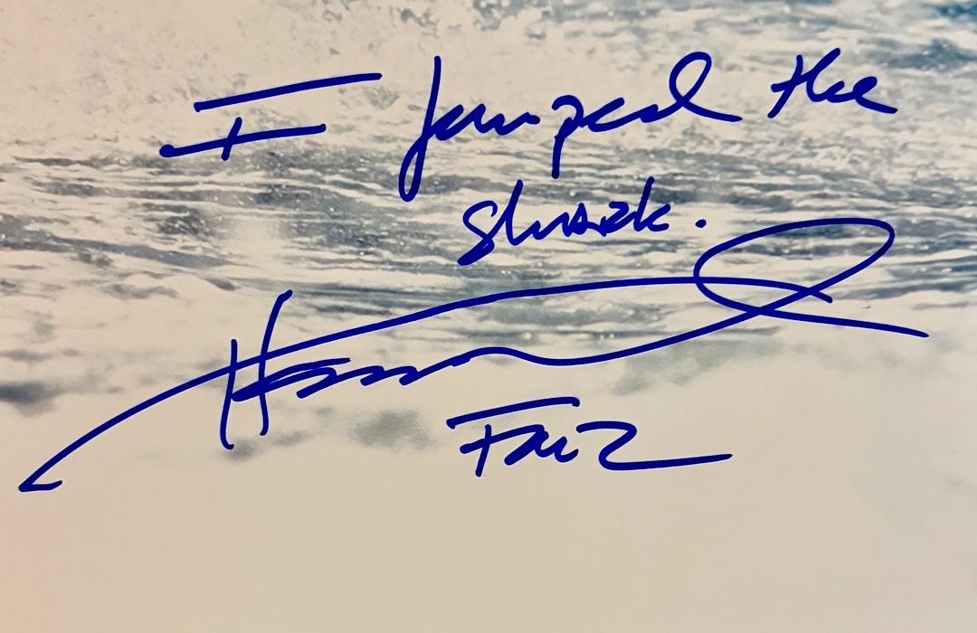 Henry Winkler signed 11x14 (Happy Days) w/quote and character name - JSA COA