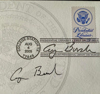 George Bush signed First Day Cover for Presidential Library - Bush Presidential Library COA
