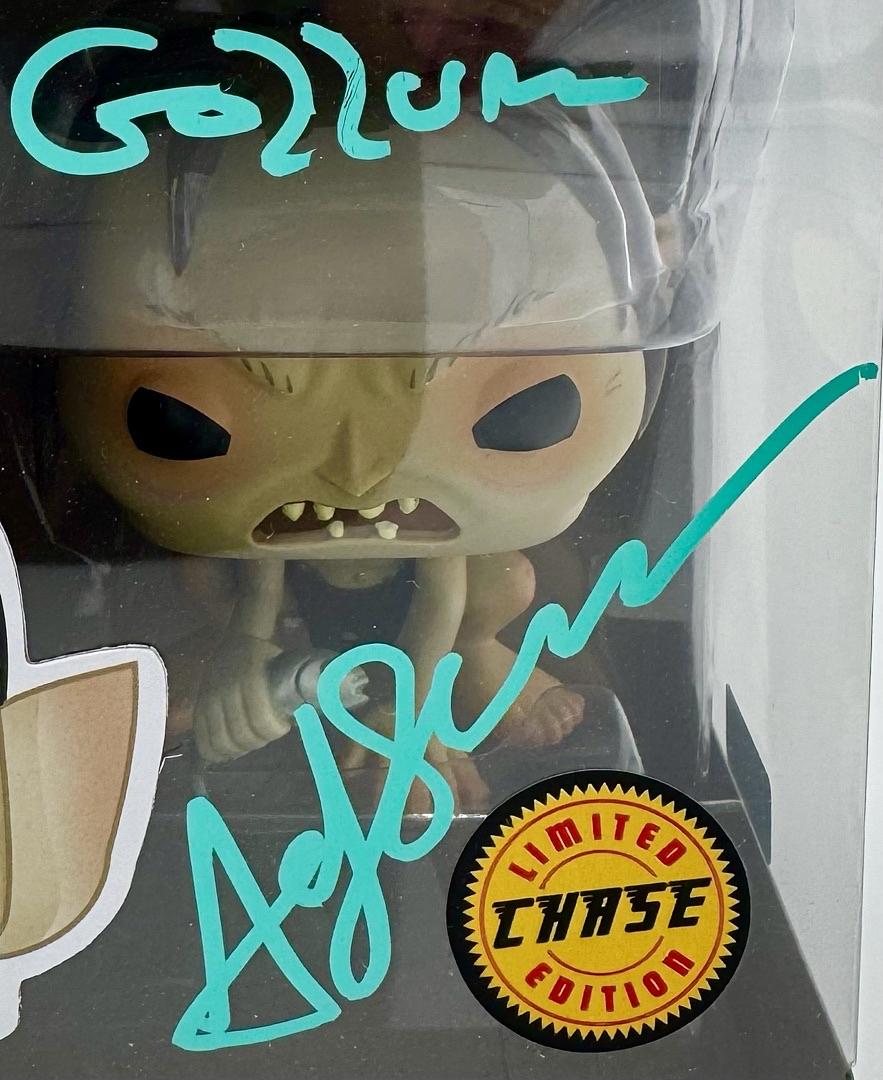Andy Serkis Signed Funko Pop #532 "Gollum" (LOTR) w/character name - Celebrity Authentics COA