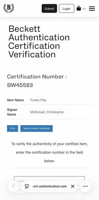 Christopher McDonald signed "Shooter McGavin" signed Funko #2009 (Happy Gilmore) - Beckett COA