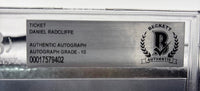 Daniel Radcliffe Encapsulated, Signed & Graded 10 Replica Hogwarts Train Ticket - Beckett