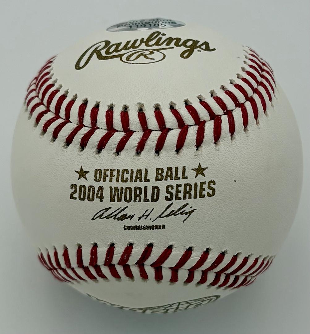 Ellis Burks signed 2004 World Series ROMLB Baseball (Red Sox) - Sure Shot COA