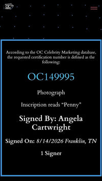 Angela Cartwright Signed 8x10 Photo (Lost In Space) - OC Celebrity Marketing