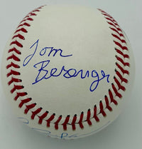 Major League Stars Charlie Sheen, Tom Berenger, & Corbin Bernsen Autographed Rawlings Official Baseball -  Beckett COA