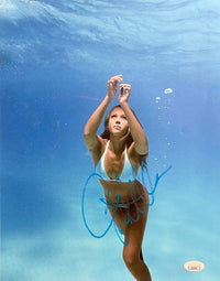 Jessica Alba Sexy Signed 11x14 Photo (Into the Blue) - JSA COA