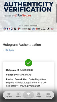 Drake Maye signed 16x20 (Patriots) - Fanatics COA