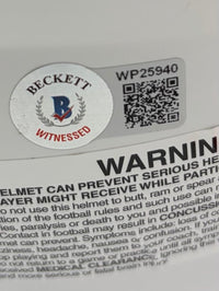 Mac Jones full sized authentic on-field Lunar Patriots helmet - Beckett COA