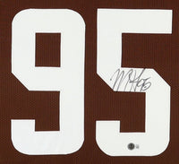 Myles Garrett 34x42 signed framed Browns Jersey - Beckett COA