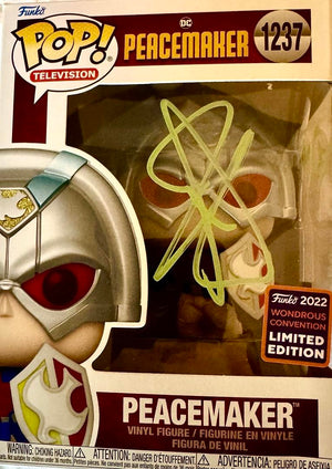John Cena signed Funko #1237 (Peacemaker) w/character name - Official Pix COA