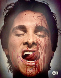 Christian Bale Signed 11x14 Photo (American Psycho) - Beckett COA