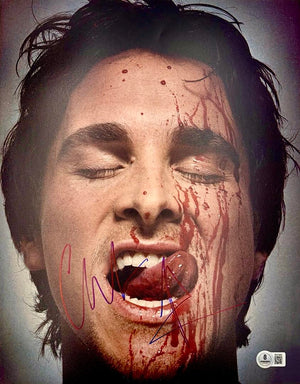 Christian Bale Signed 11x14 Photo (American Psycho) - Beckett COA