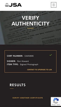 Ron Howard signed 11x17 "Backdraft" mini-poster - JSA COA