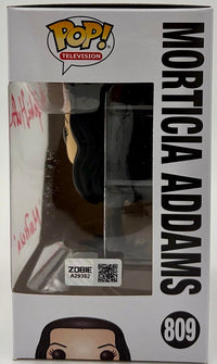 Anjelica Huston Signed Funko Pop #809 "Morticia Addams" (Addams Family) - Zobie COA