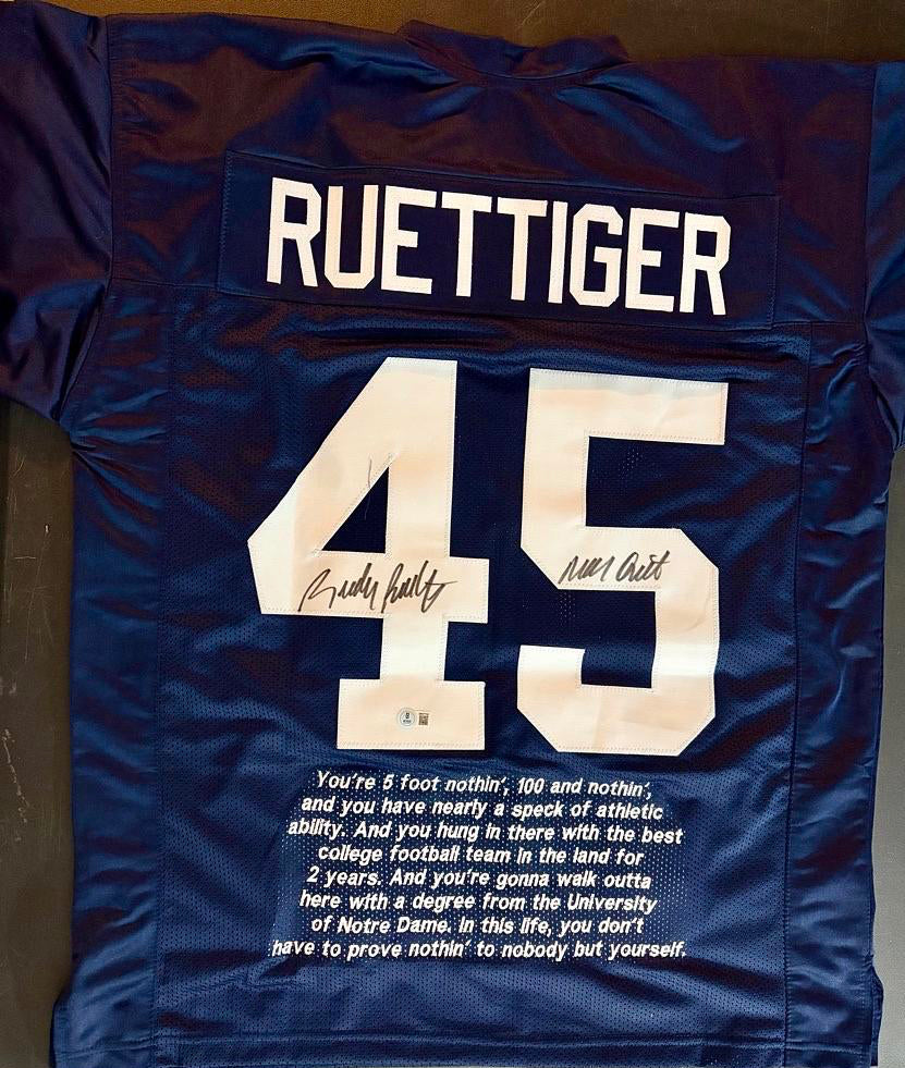 Rudy Reuttiger ("Rudy")signed jersey - JSA COA
