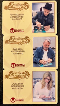 Sam Neill Laura Dern Jeff Goldblum Signed 8x10 (Jurassic World) -  Celebrity Authentics (Copy)