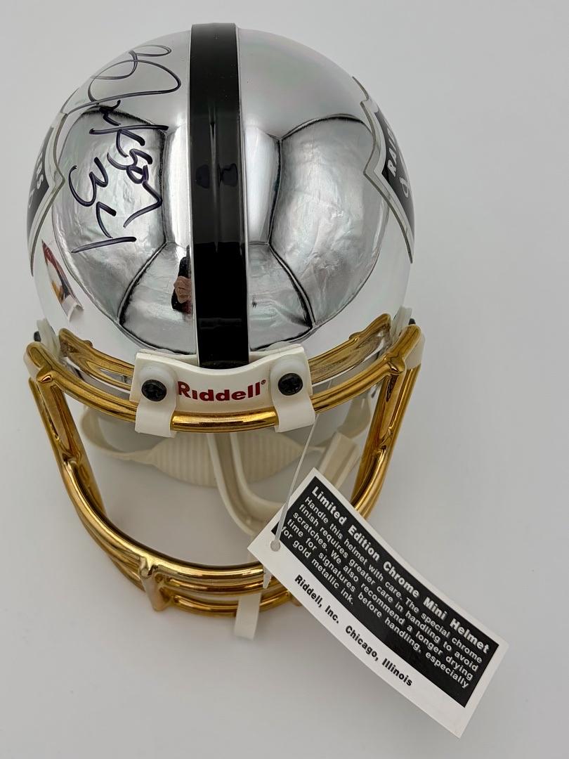 Bo Jackson (Raiders) Signed Limited Edition (2371/3000) Chrome Mini-Helmet - Beckett COA