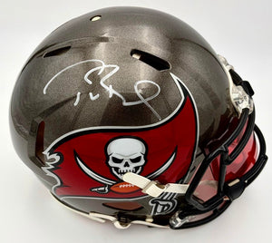 Tom Brady signed Buccaneers Autographed Authentic Riddell Helmet - Fanatics and GOAT COA