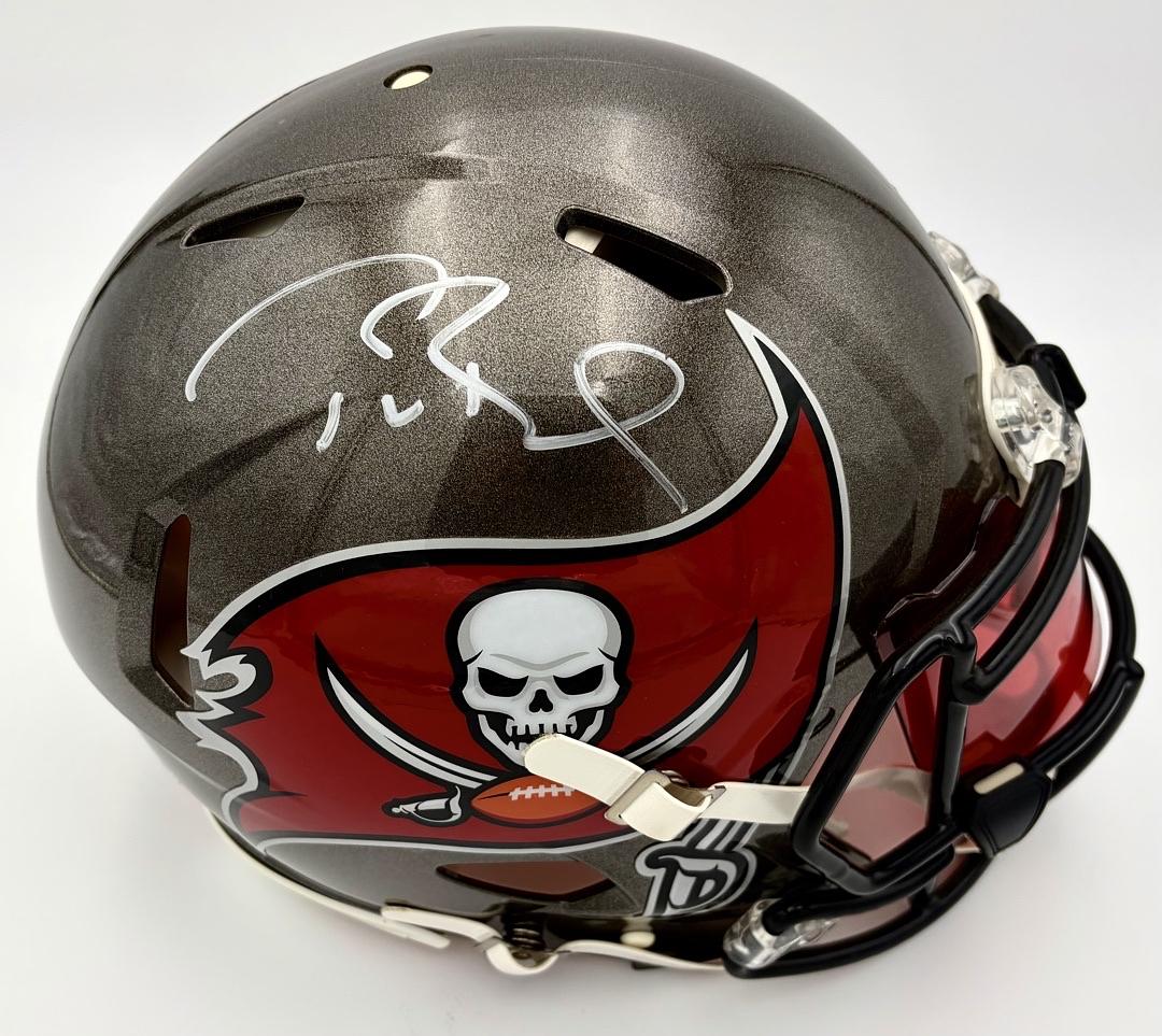 Tom Brady signed Buccaneers Autographed Authentic Riddell Helmet - Fanatics and GOAT COA