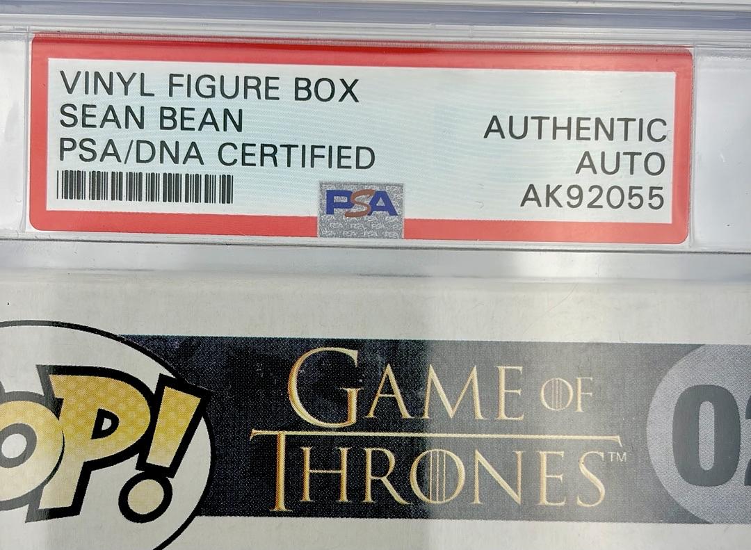Sean Bean Signed Encapsulated Funko Pop #02 Ned Stark (Game Of Thrones) - Beckett COA