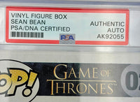 Sean Bean Signed Encapsulated Funko Pop #02 Ned Stark (Game Of Thrones) - Beckett COA