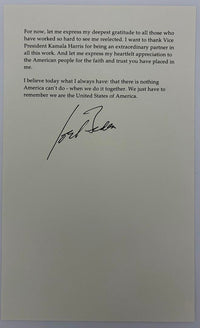 Joe Biden signed "withdrawal" letter - PSA/DNA LOA ***RARE***
