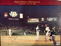 Roger Clemens and Rich Gedman signed 8x10 (magazine page) - Beckett COA w/full letter of authenticity