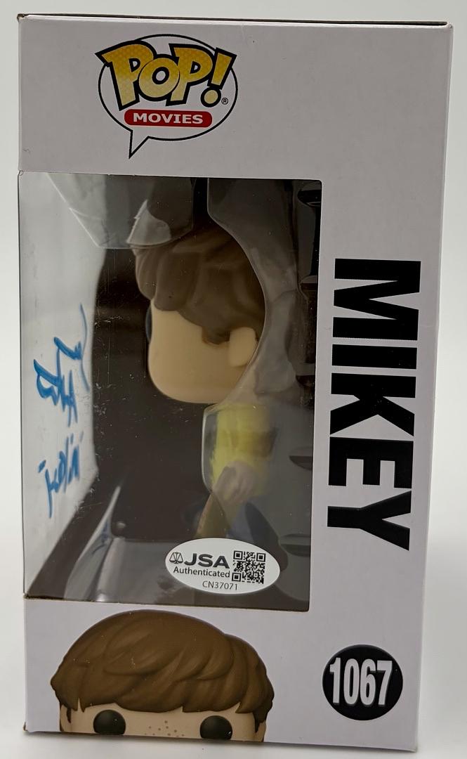 Sean Astin signed "Mikey" Funko #1067 w/character name (The Goonies) - JSA COA