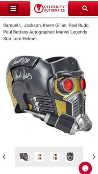 Chris Pratt, Samuel L. Jackson, Paul Bettany, Paul Rudd & Karen Gillan signed helmet - *RARE* Celebrity Authentics