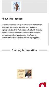 Halle Berry Signed 8x10 Photo (James Bond) - Celebrity Authentics