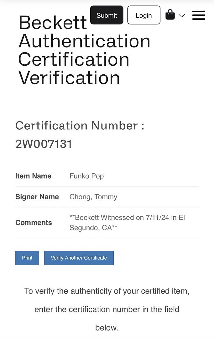 Tommy Chong signed "Chong" Funko #1559 (Up in Smoke) - Beckett COA