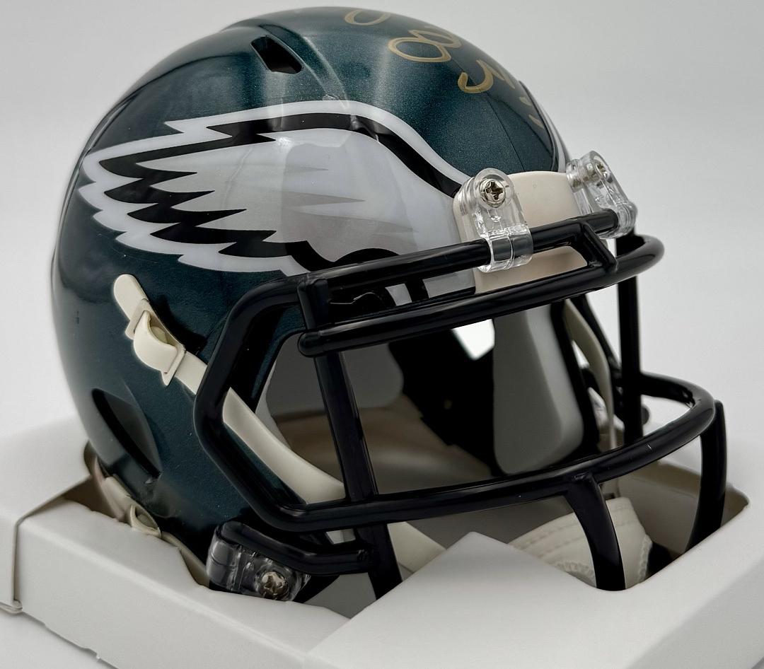Mark Wahlberg signed Eagles mini-helmet (Invincible) - JSA COA