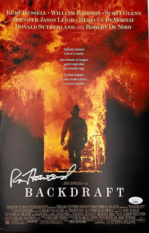 Ron Howard signed 11x17 "Backdraft" mini-poster - JSA COA