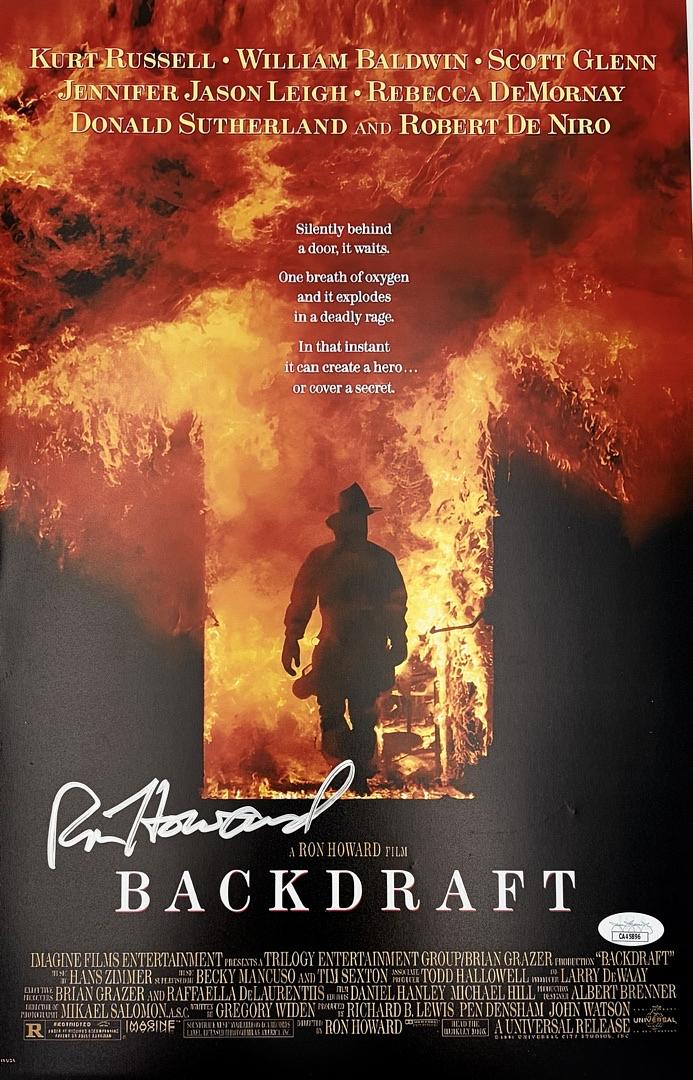 Ron Howard signed 11x17 "Backdraft" mini-poster - JSA COA