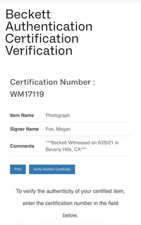 Megan Fox sexy signed 11x14 - Beckett COA