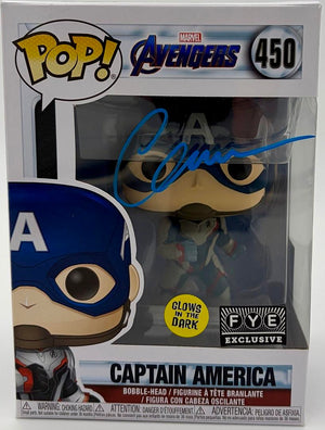 Chris Evans Signed Funko Pop #450 Captain America (Avengers) - Official Pix COA