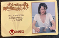 Milla Jovovich Signed 11x14Photo (Fifth Element) - Celebrity Authentics