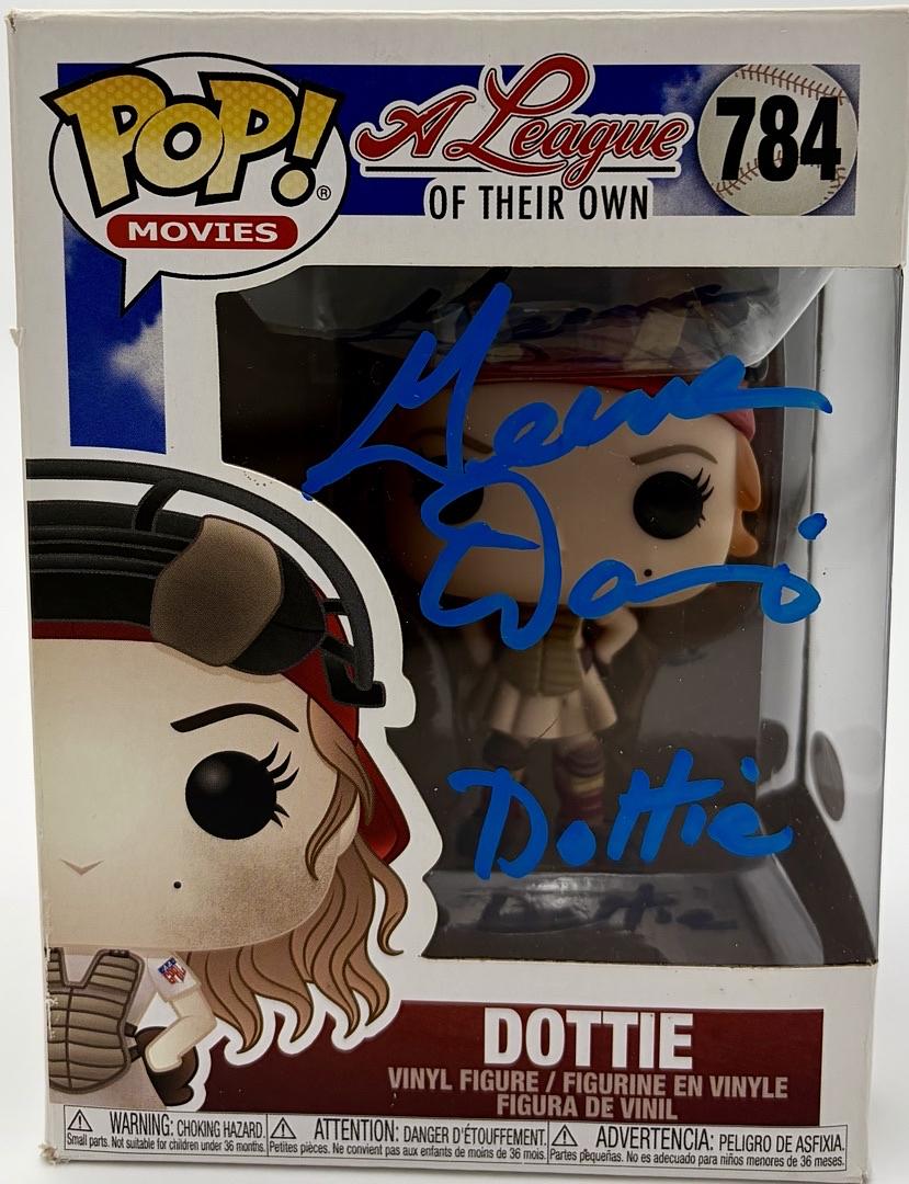 Geena Davis Signed Funko Pop #784 "Dottie" (A League Of Their Own) w/character name - JSA COA