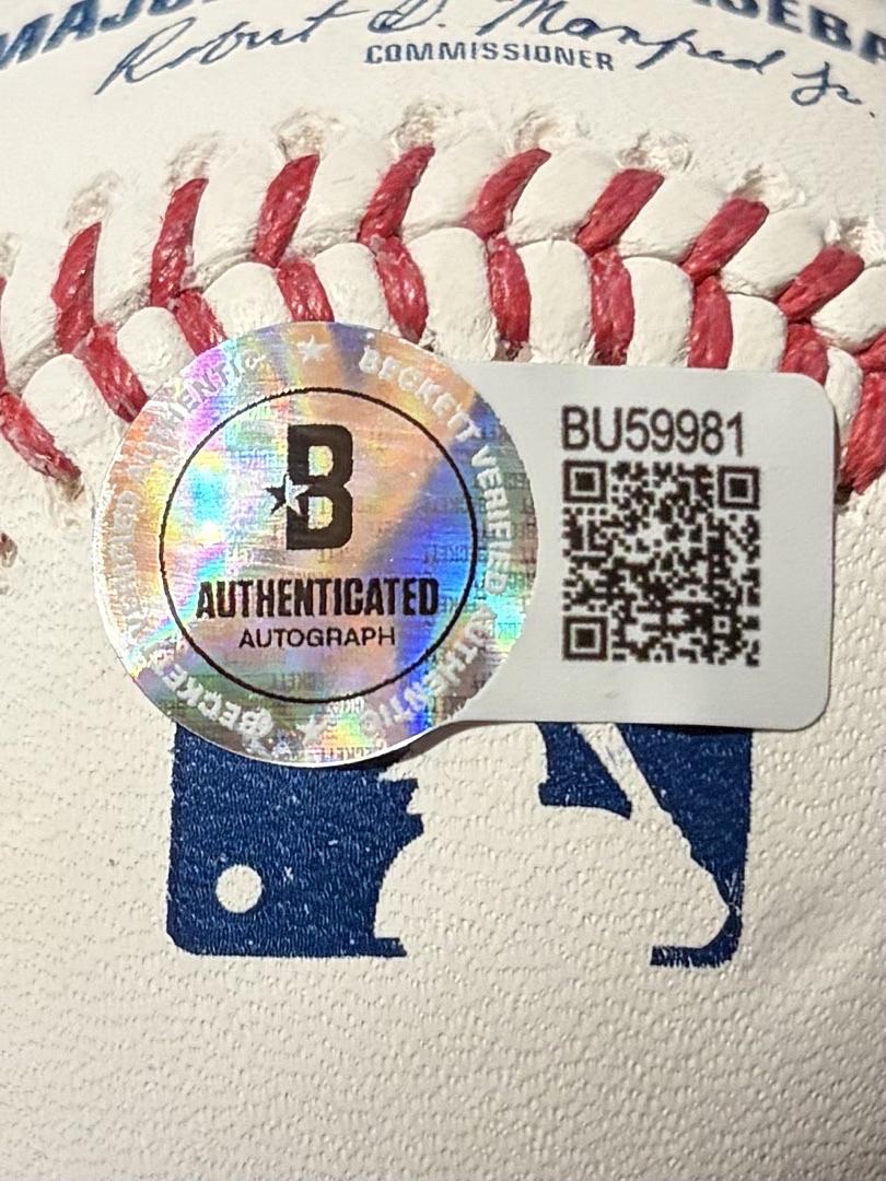 Johnny Damon (Red Sox) signed ROMLB - Beckett COA