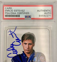 Emilio Estevez Signed Encapsulated Card (The Breakfast Club) - PSA/DNA