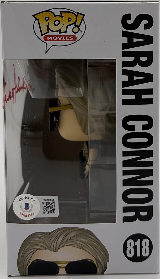 Linda Hamilton Signed Funko Pop #818 Sara Connor (Terminator) - Beckett COA #08