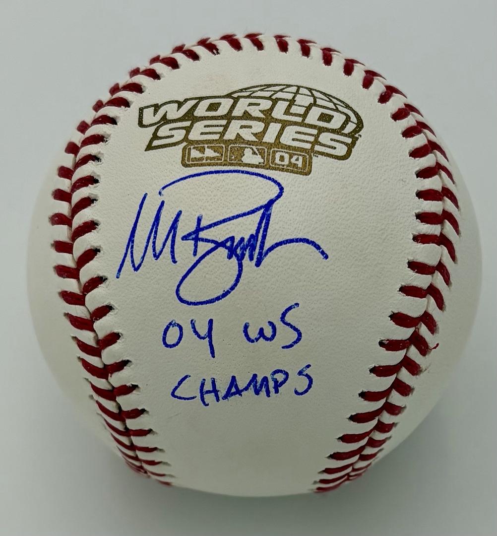 Mark Bellhorn signed 2004 World Series baseball - Sure Shot COA
