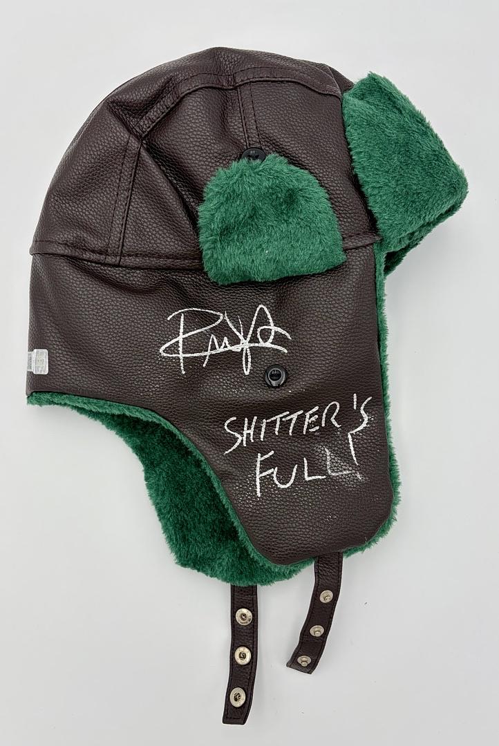 Randy Quaid signed Trapper Hat (Christmas Vacation) w/quote - OC Celebrity Marketing