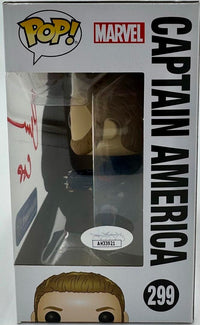 Chris Evans Signed Funko Pop #299 "Captain America" Avengers Infinity War W/CAP inscription - JSA COA